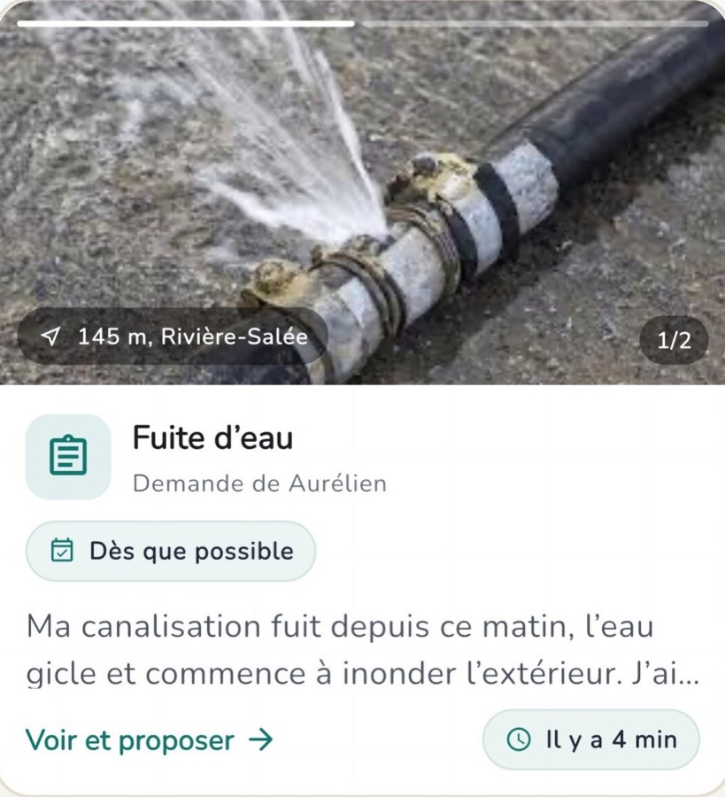 Fuite d'eau